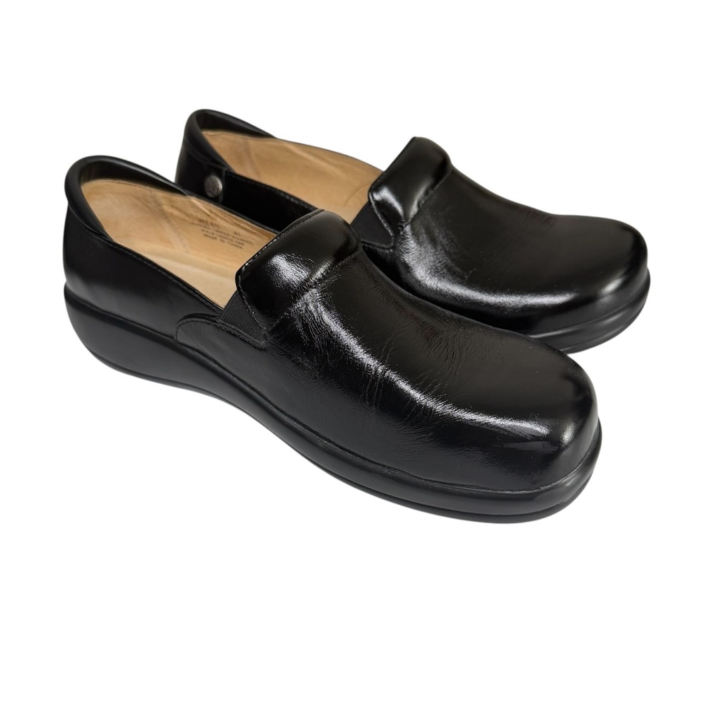 Alegria KEL-611 Keli Clogs Womens Size 41 US 10-10.5 Black Leather Slip On Shoes